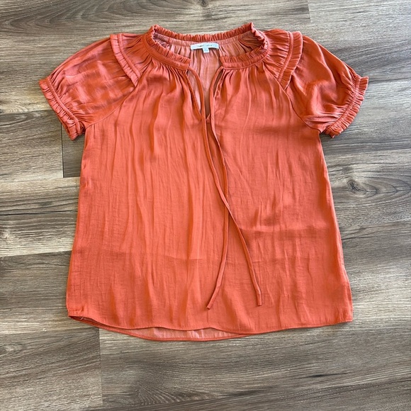 Naked Zebra Burnt Orange‎ Size Large L Blouse Top Excellent Condition Boho Chic - Picture 1 of 10